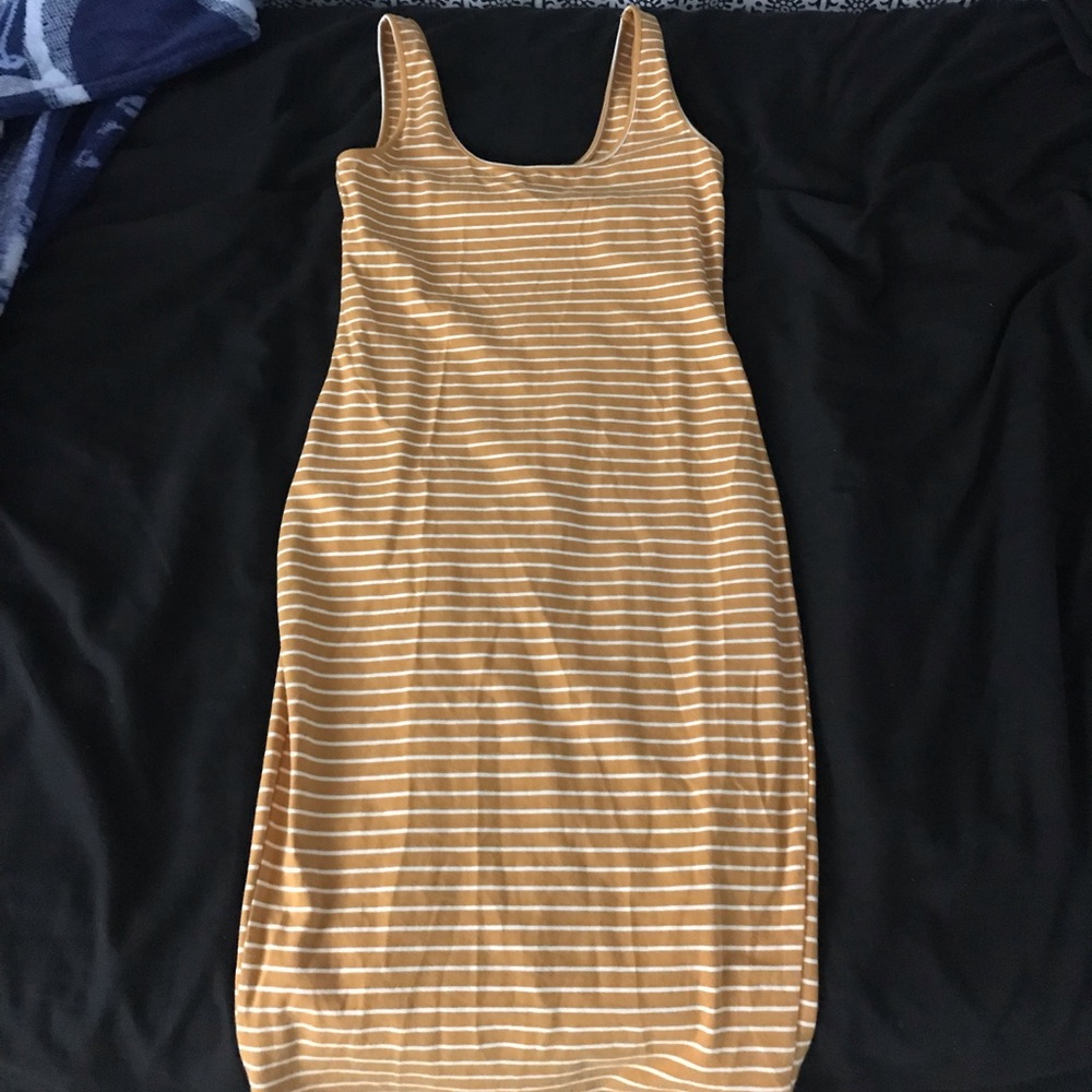 Striped Yellow Bodycon dress
